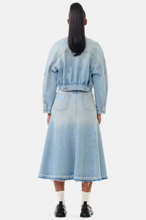 GANNI Sett | Denimklær<Light Blue Denim Bomber-jakke TintWash