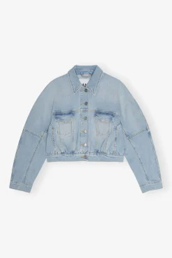GANNI Sett | Denimklær<Light Blue Denim Bomber-jakke TintWash