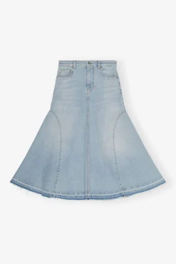 GANNI Sett | Skjørt<Light Blue Denim Midi-skjørt TintWash
