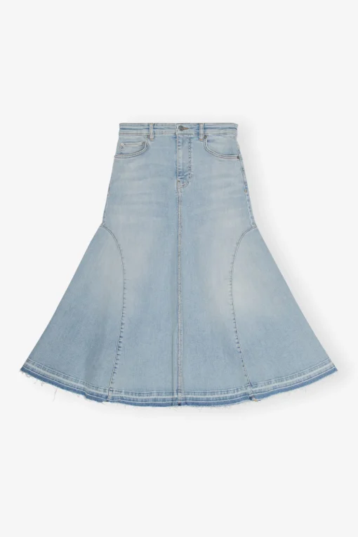 GANNI Sett | Skjørt<Light Blue Denim Midi-skjørt TintWash