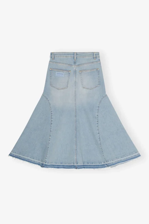 GANNI Sett | Skjørt<Light Blue Denim Midi-skjørt TintWash