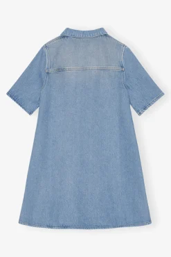 GANNI Denimklær | Kjoler<Light Blue Denim Mini-kjole TintWash
