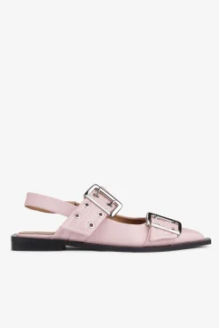 GANNI Sko | Ballerinasko<Light Pink Feminine Buckle Ballerinas ChalkPink