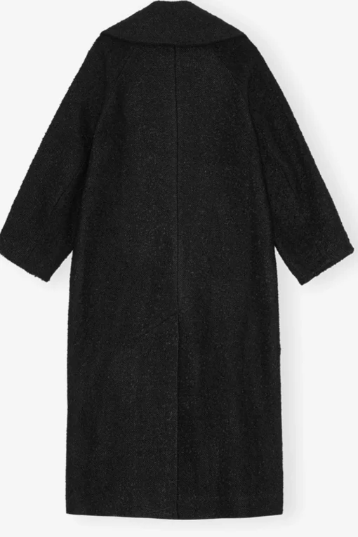 GANNI Kåper & Jakker<Long Boucle Wool-kåpe Black
