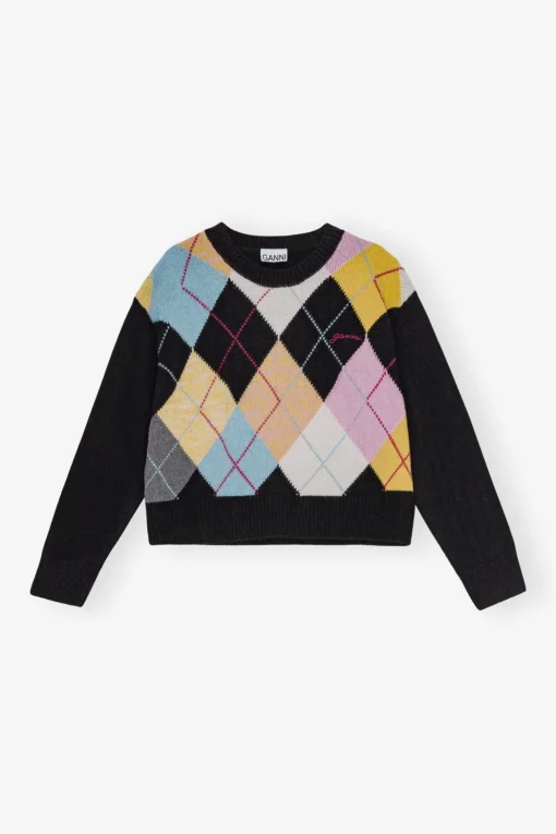 GANNI Ganni Exclusives | Strikkeplagg<Harlequin-genser Multicolour