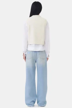 GANNI Plus Size Klær | Ganni Exclusives<Off-white Graphic-vest Egret