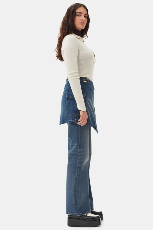GANNI Ganni Exclusives | Strikkeplagg<Off-white Knitted-poloskjorte Egret