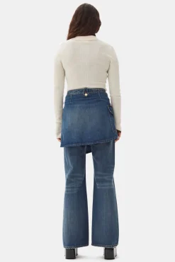 GANNI Ganni Exclusives | Strikkeplagg<Off-white Knitted-poloskjorte Egret