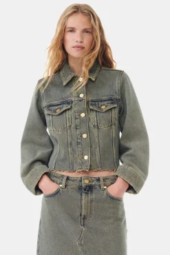 GANNI Sett | Denimklær<Overdyed Heavy Denim-jakke Shitake