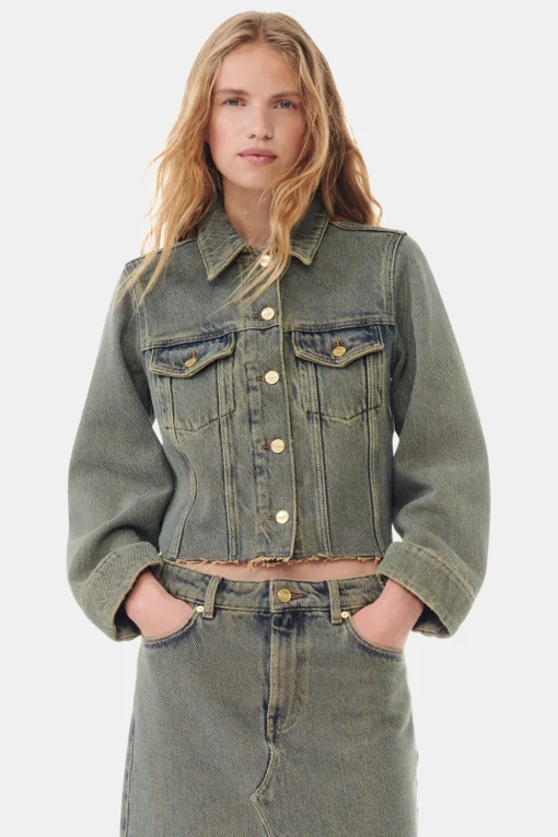 GANNI Sett | Denimklær<Overdyed Heavy Denim-jakke Shitake