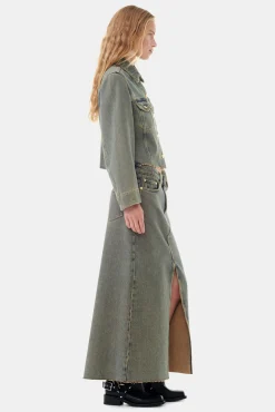GANNI Sett | Denimklær<Overdyed Heavy Denim-jakke Shitake