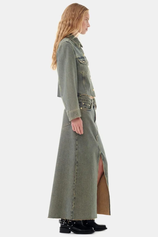 GANNI Sett | Denimklær<Overdyed Heavy Denim-jakke Shitake