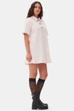 GANNI Sett | Denimklær<Pink Denim Mini-kjole ChalkPink