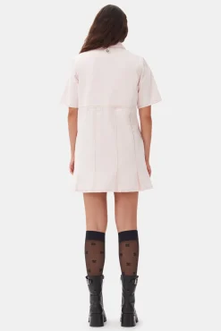 GANNI Sett | Denimklær<Pink Denim Mini-kjole ChalkPink
