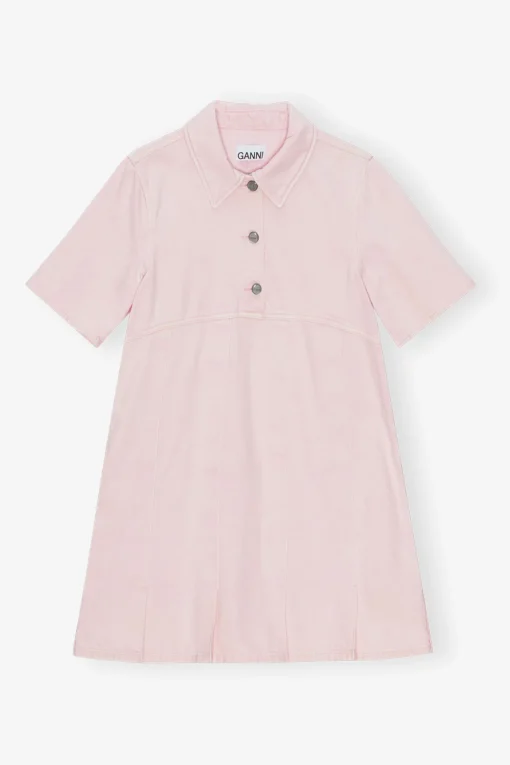 GANNI Sett | Denimklær<Pink Denim Mini-kjole ChalkPink