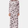 GANNI Plus Size Klær | Kjoler<Pink Floral Printed-kjole Corsage