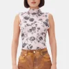 GANNI Plus Size Klær | Topper<Pink Floral Printed-topp Corsage