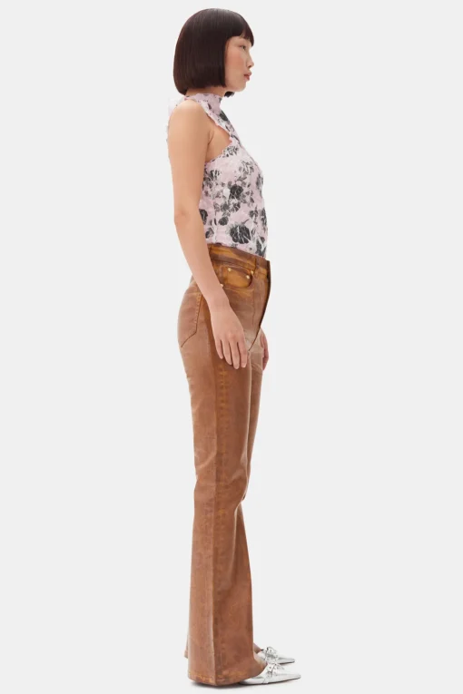 GANNI Plus Size Klær | Topper<Pink Floral Printed-topp Corsage