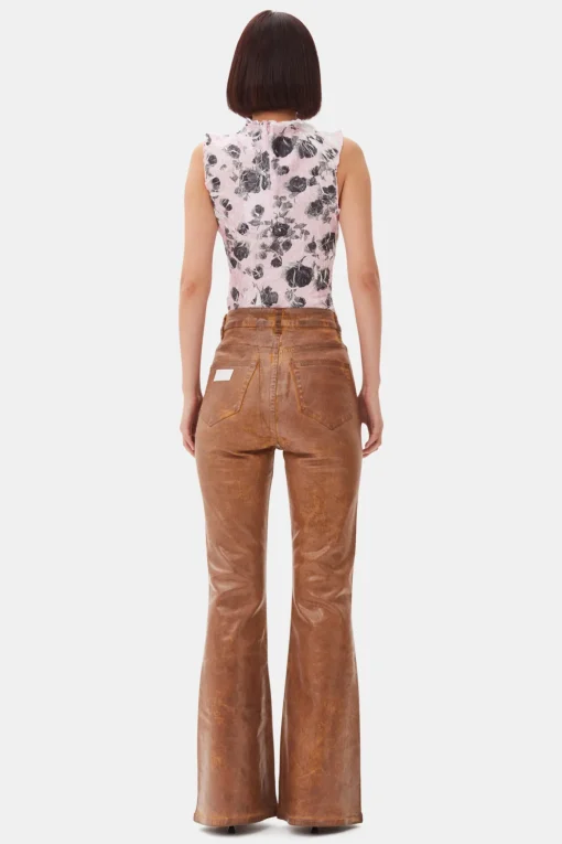 GANNI Plus Size Klær | Topper<Pink Floral Printed-topp Corsage