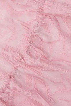 GANNI Kjoler<Pink Textured Cloqué Mini-kjole BleachedMauve