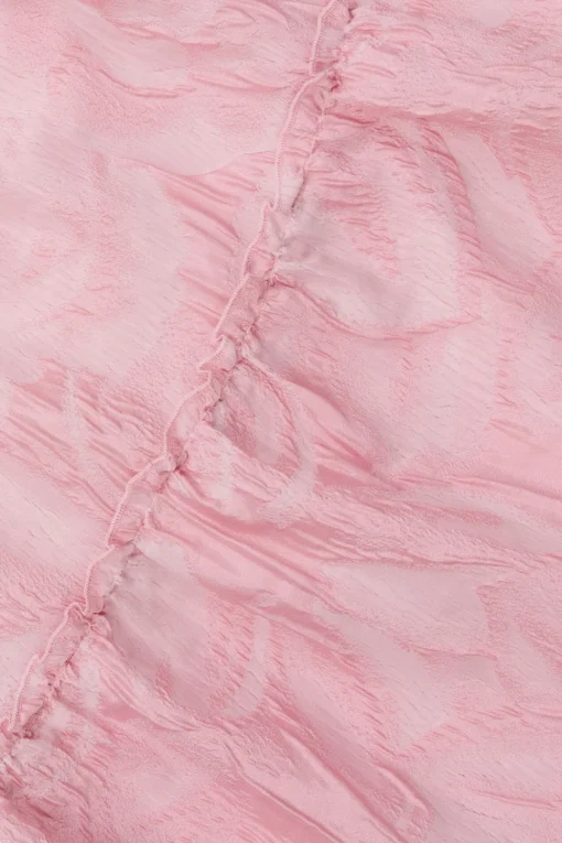 GANNI Kjoler<Pink Textured Cloqué Mini-kjole BleachedMauve