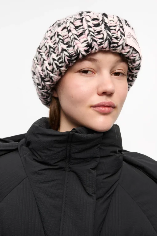 GANNI Hatter | Vintertilbehør<Pink Wool Handknit-lue ChalkPink