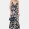 GANNI Ganni Exclusives | Kjoler<Printed Satin Strap-kjole Flan