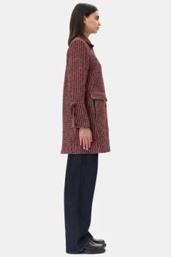 GANNI Trending Now | Kåper & Jakker<Red Check Midi-jakke RacingRed