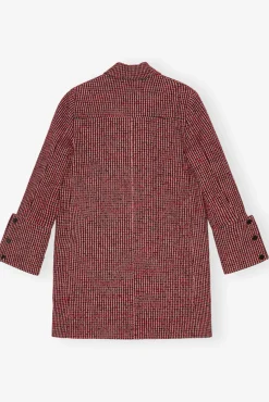GANNI Trending Now | Kåper & Jakker<Red Check Midi-jakke RacingRed