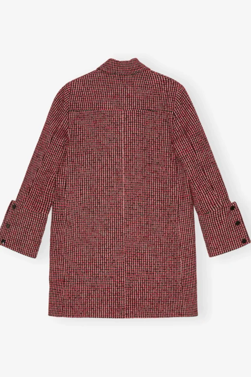 GANNI Trending Now | Kåper & Jakker<Red Check Midi-jakke RacingRed