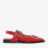 GANNI Sko | Ballerinasko<Red Feminine Buckle Ballerinas RacingRed