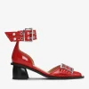 GANNI Sko | Hæler<Red Feminine Buckle Open Cut-pumps RacingRed