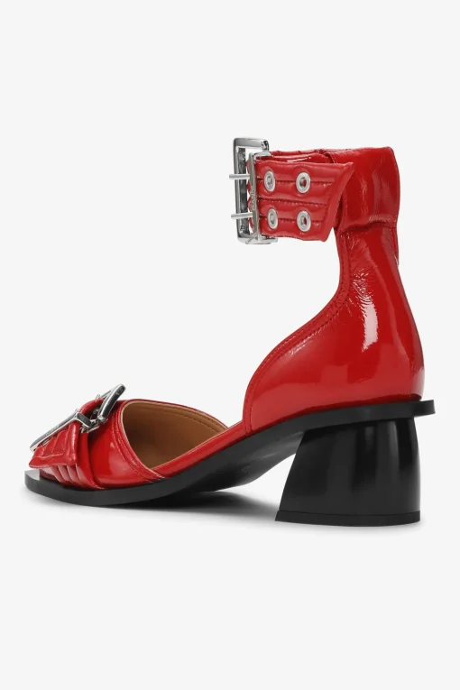 GANNI Sko | Hæler<Red Feminine Buckle Open Cut-pumps RacingRed
