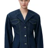 GANNI Sett | Denimklær<Denim Fitted Blazer Rinse