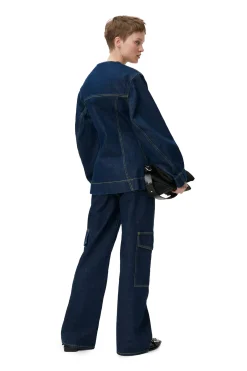 GANNI Sett | Denimklær<Denim Fitted Blazer Rinse