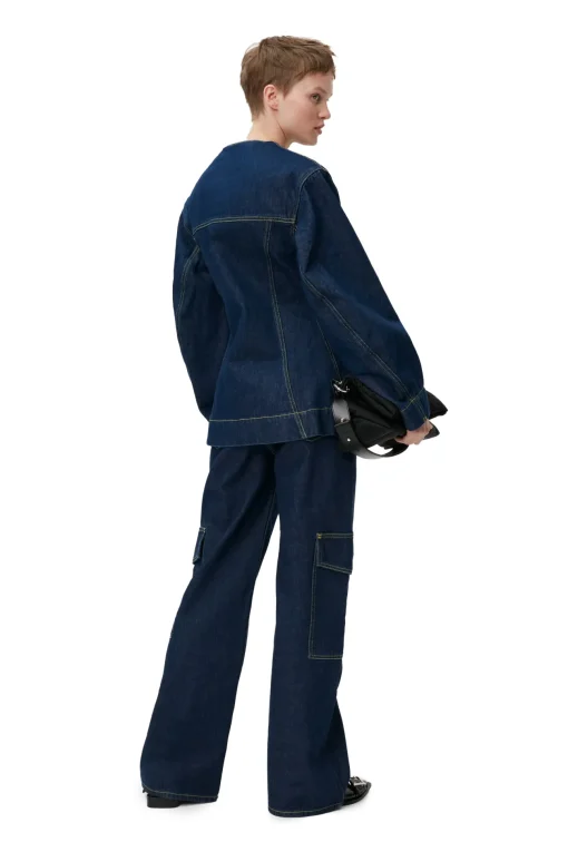 GANNI Sett | Denimklær<Denim Fitted Blazer Rinse