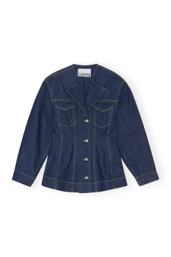 GANNI Sett | Denimklær<Denim Fitted Blazer Rinse