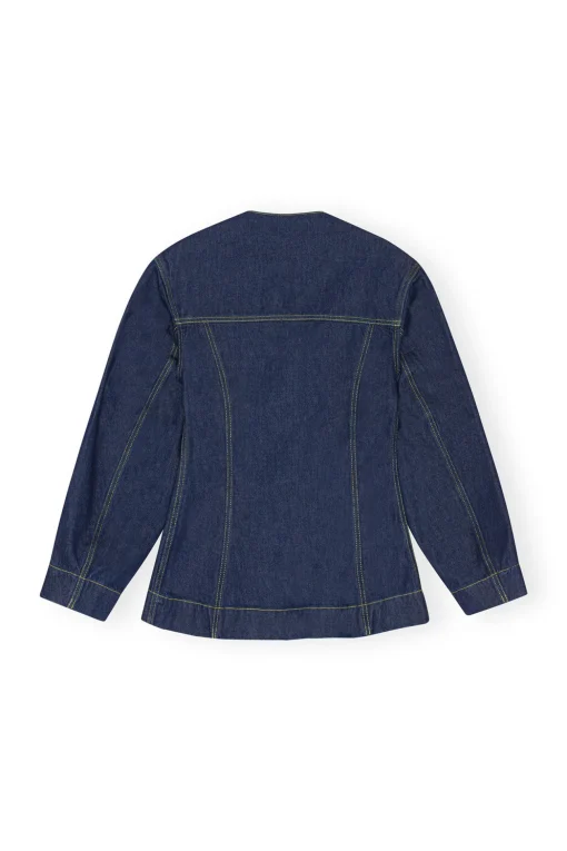 GANNI Sett | Denimklær<Denim Fitted Blazer Rinse