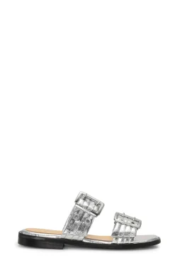 GANNI Sko | Sandaler<Feminine Buckle Two-Strap-Sandal Silver