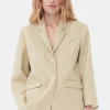GANNI Dresstoff | Sett<Stripe Suiting Boxy-blazer SaharaSun