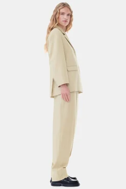 GANNI Dresstoff | Sett<Stripe Suiting Boxy-blazer SaharaSun