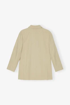 GANNI Dresstoff | Sett<Stripe Suiting Boxy-blazer SaharaSun
