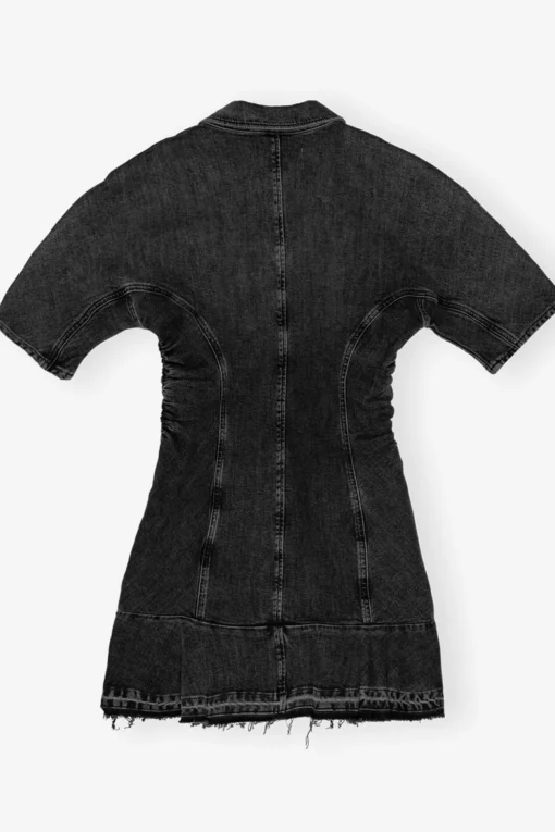 GANNI Denimklær | Kjoler<Washed Black Denim Mini-kjole WashedBlack/Black