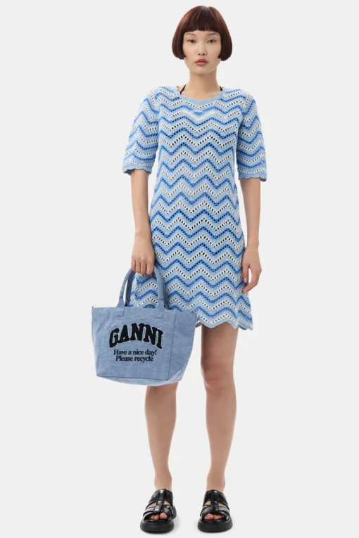 GANNI Små Gaver | Crossbody Vesker<Washed Blue Small-handleveske LightBlueVintage