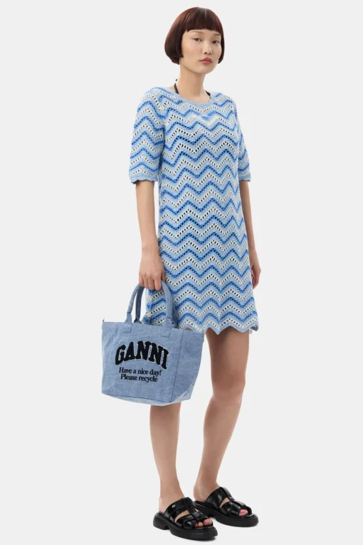 GANNI Små Gaver | Crossbody Vesker<Washed Blue Small-handleveske LightBlueVintage