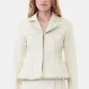 GANNI Dresstoff | Kåper & Jakker<White Canvas Fitted-blazer SummerSand