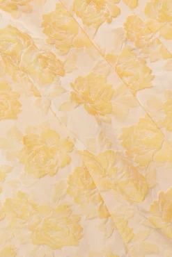 GANNI Kjoler<Yellow Botanical Jacquard Mini-kjole Flan