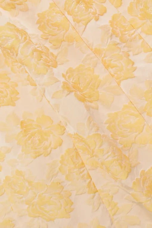GANNI Kjoler<Yellow Botanical Jacquard Mini-kjole Flan